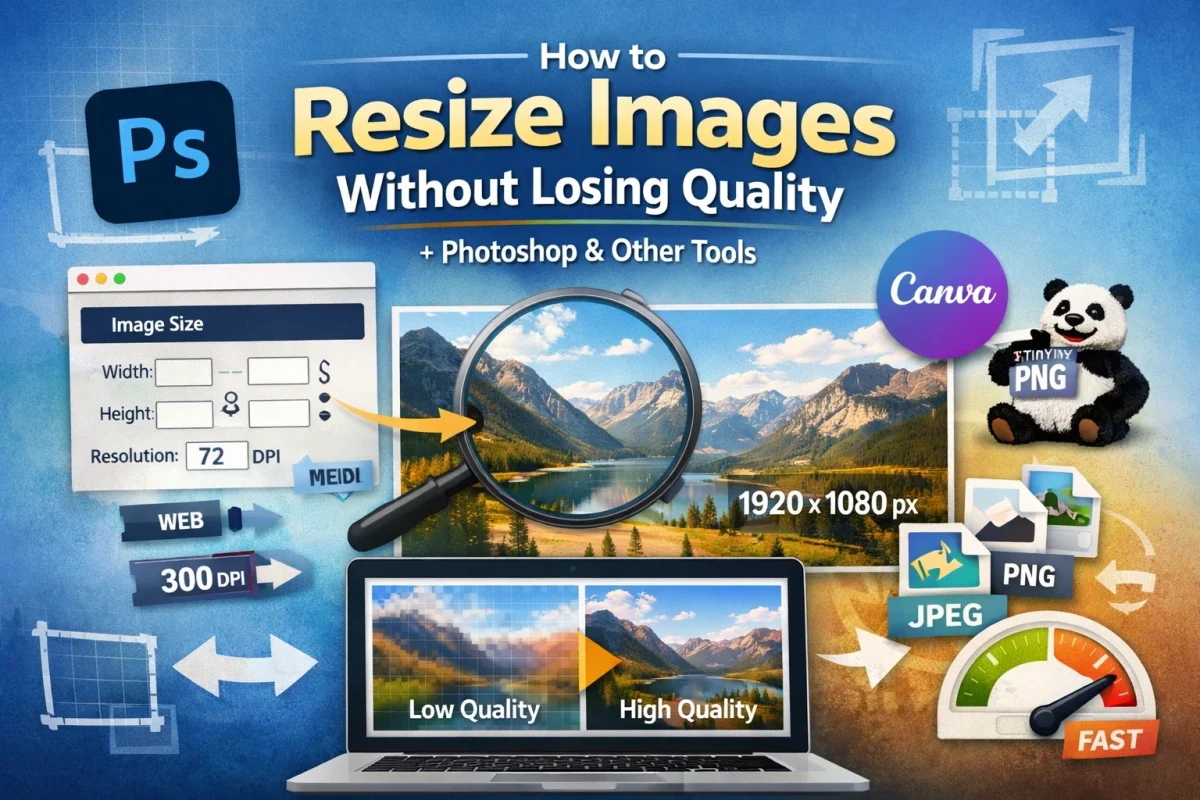 How to Resize Images Without Losing Quality: Photoshop & Other Tools